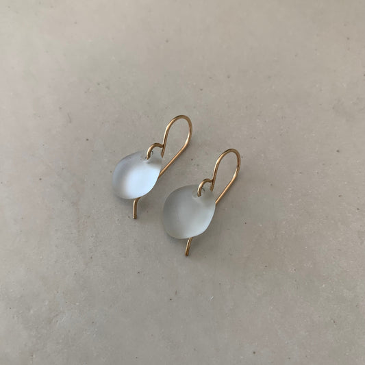 Sea Glass Tear Drop Earrings